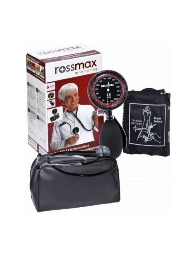 روزماكس جهاز قياس ضغط الدم Rossmax GD102 (طراز Palm) مع سوار خالٍ من اللاتكس (لون أسود)؛ يتميز بتصميم سويسري ومقياس ضغط موثوق مزود بآلية إبرة غير محدودة الدوران (Non-Stop Pin). - Image 2
