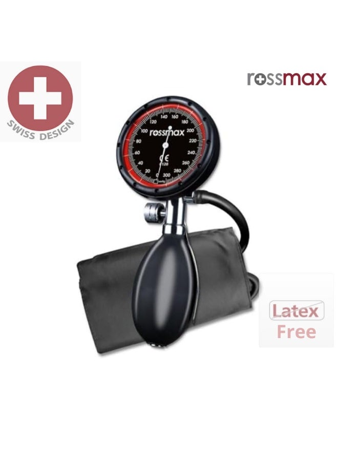 روزماكس جهاز قياس ضغط الدم Rossmax GD102 (طراز Palm) مع سوار خالٍ من اللاتكس (لون أسود)؛ يتميز بتصميم سويسري ومقياس ضغط موثوق مزود بآلية إبرة غير محدودة الدوران (Non-Stop Pin). - Image 3