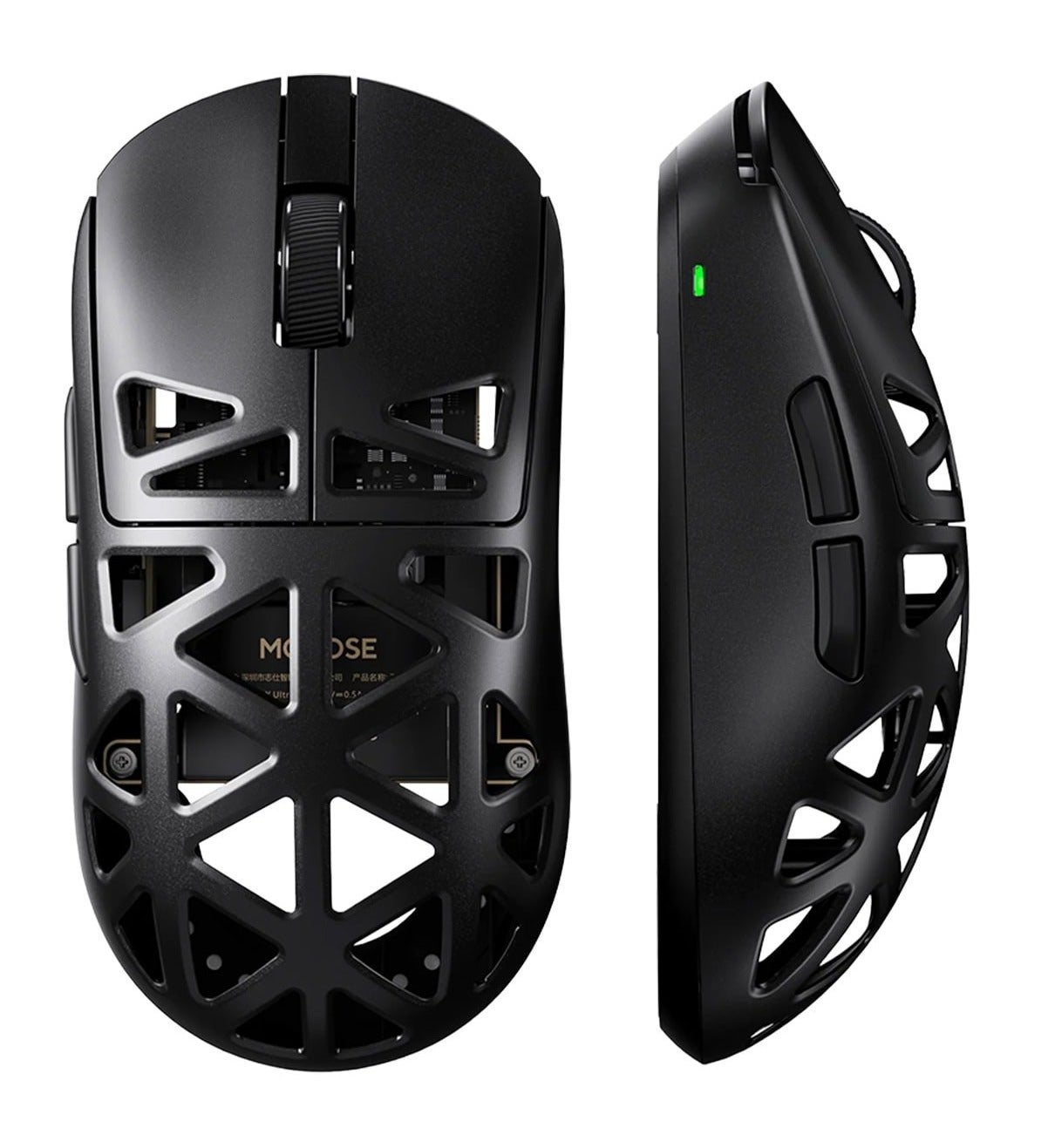 A7X Ultra 53g Magnesium Alloy Wireless Gaming Mouse – PAW3950 TI Sensor 42,000 DPI, 8000Hz Polling Rate, Tri-Mode (2.4G/BT/USB-C), 500mAh Battery, Omron Optical Switches, 750 IPS, 50G Acceleration – Ultra-Lightweight Esports Mouse, Black | MC-A7X-2