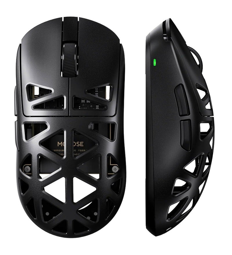 MCHOSE A7X Ultra 53g Magnesium Alloy Wireless Gaming Mouse – PAW3950 TI Sensor 42,000 DPI, 8000Hz Polling Rate, Tri-Mode (2.4G/BT/USB-C), 500mAh Battery, Omron Optical Switches, 750 IPS, 50G Acceleration – Ultra-Lightweight Esports Mouse, Black | MC-A7X-2 - Image 1