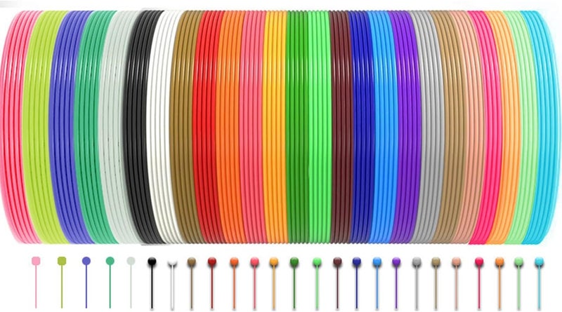 3D Pen Filament Refills 20 Colors Filament PCL 1.75mm Smooth Printing Refills Accessories Vacuum Packed - Image 3