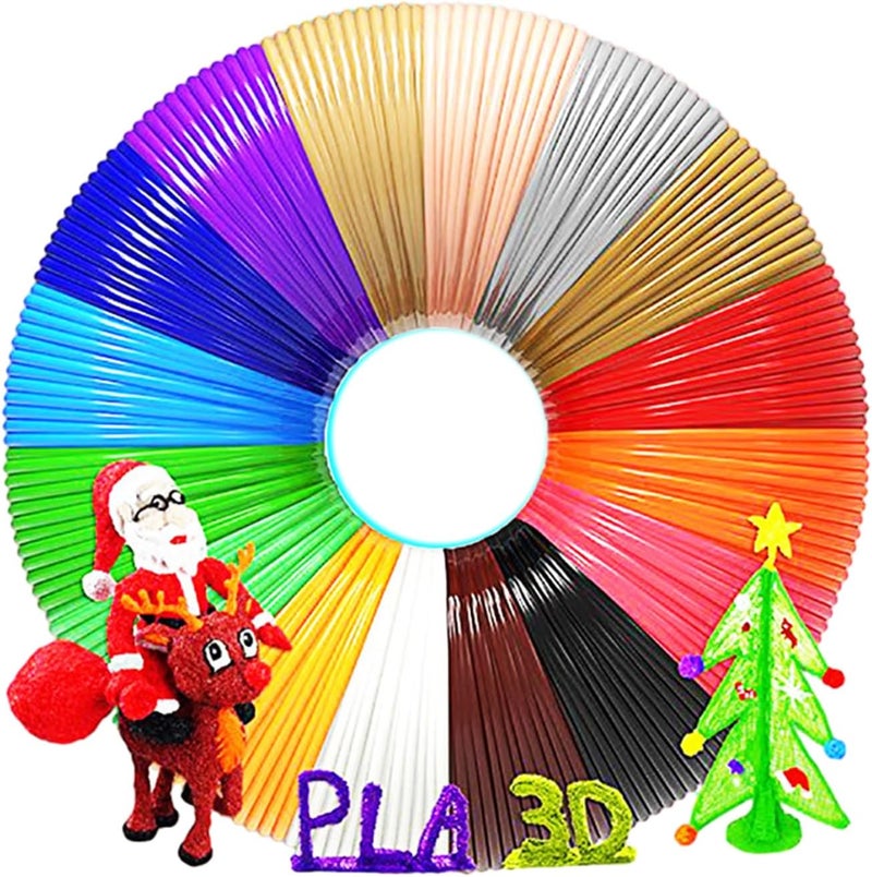3D Pen Filament Refills 20 Colors Filament PCL 1.75mm Smooth Printing Refills Accessories Vacuum Packed - Image 1
