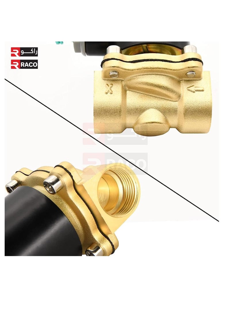 راكو نحاس كهربائي ذو موقعين صمام الملف اللولبي ثنائي الاتجاه ‑ صمام الهواء المشغول عادة لزيت وقود الماء - Image 2