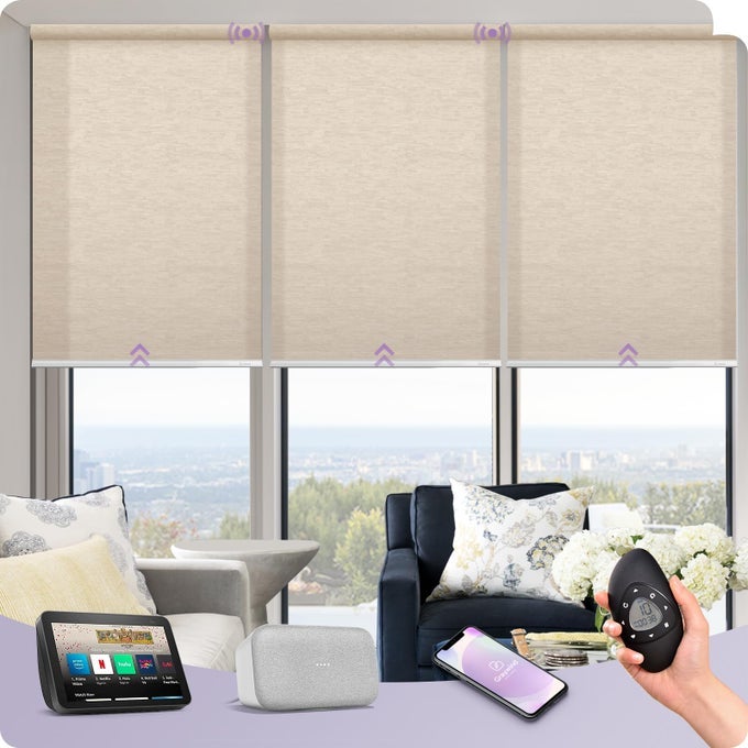Motorized Light Filtering Shades for Windows Doors Fabric Samples