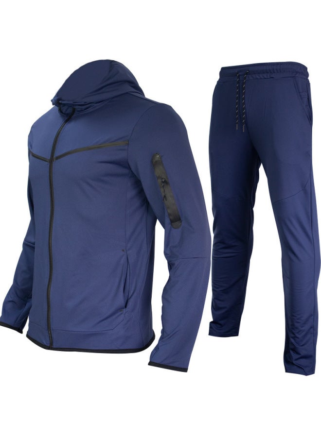 Trendy Men's Suits, Spring And Autumn Sportswear, Casual Jackets And Sweatshirts, Two-piece Set - Image 1