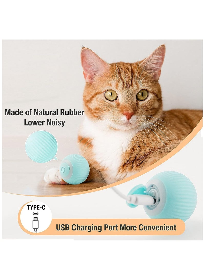 يوريفو لعبة قطط كرة تفاعلية ذكية دوارة هادئة للقطط المنزلية الكبيرة تدور 360 درجة ألعاب القطط الصغيرة كرة متحركة أوتوماتيكية ذكية قابلة للشحن عبر USB لعبة حيوانات أليفة هدية ممتعة للقطط - Image 3