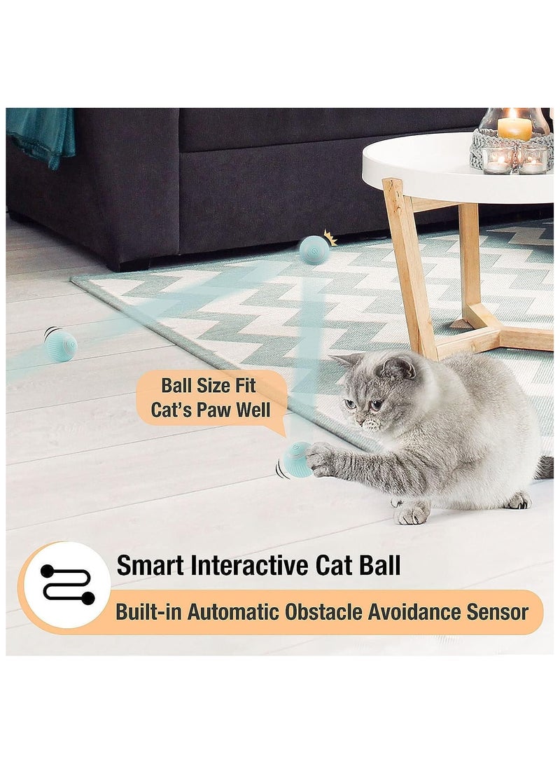 يوريفو لعبة قطط كرة تفاعلية ذكية دوارة هادئة للقطط المنزلية الكبيرة تدور 360 درجة ألعاب القطط الصغيرة كرة متحركة أوتوماتيكية ذكية قابلة للشحن عبر USB لعبة حيوانات أليفة هدية ممتعة للقطط - Image 4