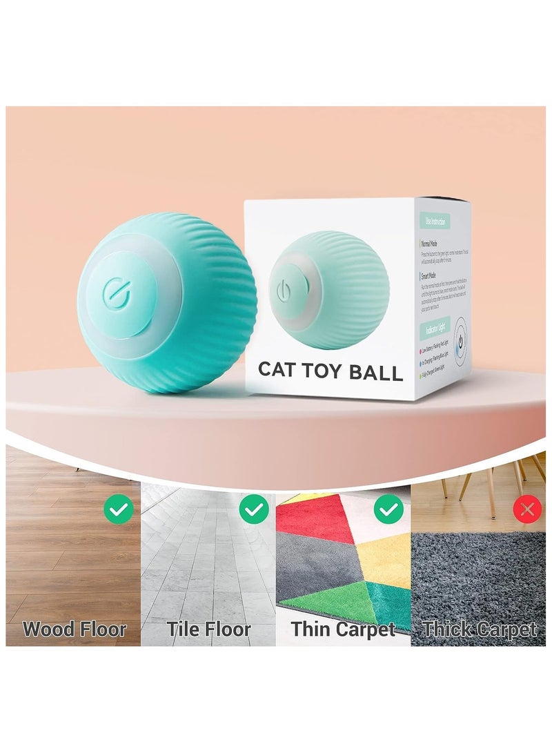 يوريفو لعبة قطط كرة تفاعلية ذكية دوارة هادئة للقطط المنزلية الكبيرة تدور 360 درجة ألعاب القطط الصغيرة كرة متحركة أوتوماتيكية ذكية قابلة للشحن عبر USB لعبة حيوانات أليفة هدية ممتعة للقطط - Image 5