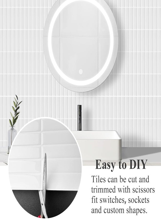 Alwayspon 10 Sheets 3D Peel and Stick PVC Backsplash Tiles, 10"x10" Self-Adhesive Wall Tile Stickers Stick on Subway Tiles for Kitchen Bathroom, Light Cyan - Image 5