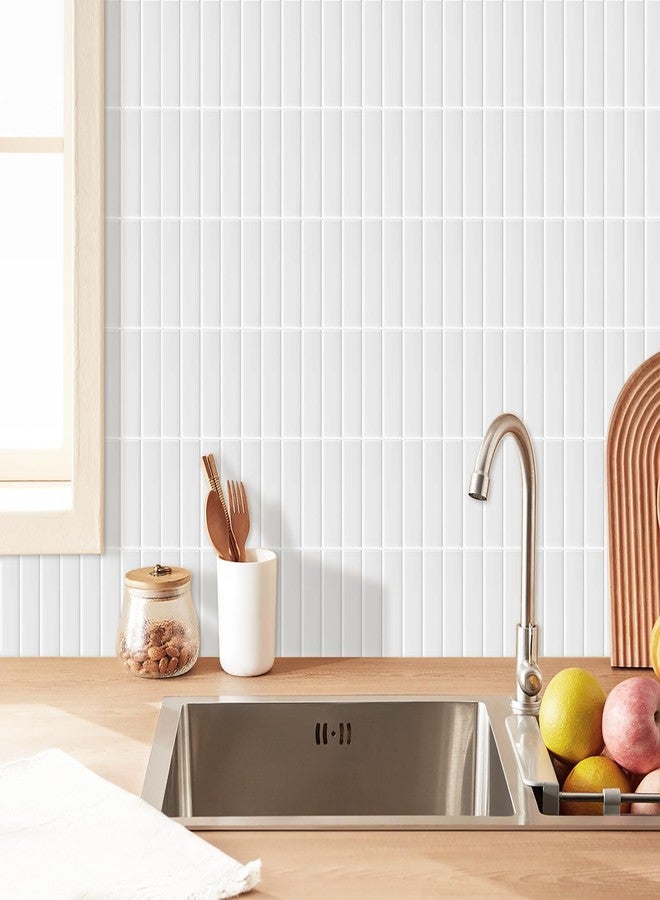 Alwayspon 10 Sheets 3D Peel and Stick PVC Backsplash Tiles, 10"x10" Self-Adhesive Wall Tile Stickers Stick on Subway Tiles for Kitchen Bathroom, Light Cyan - Image 2