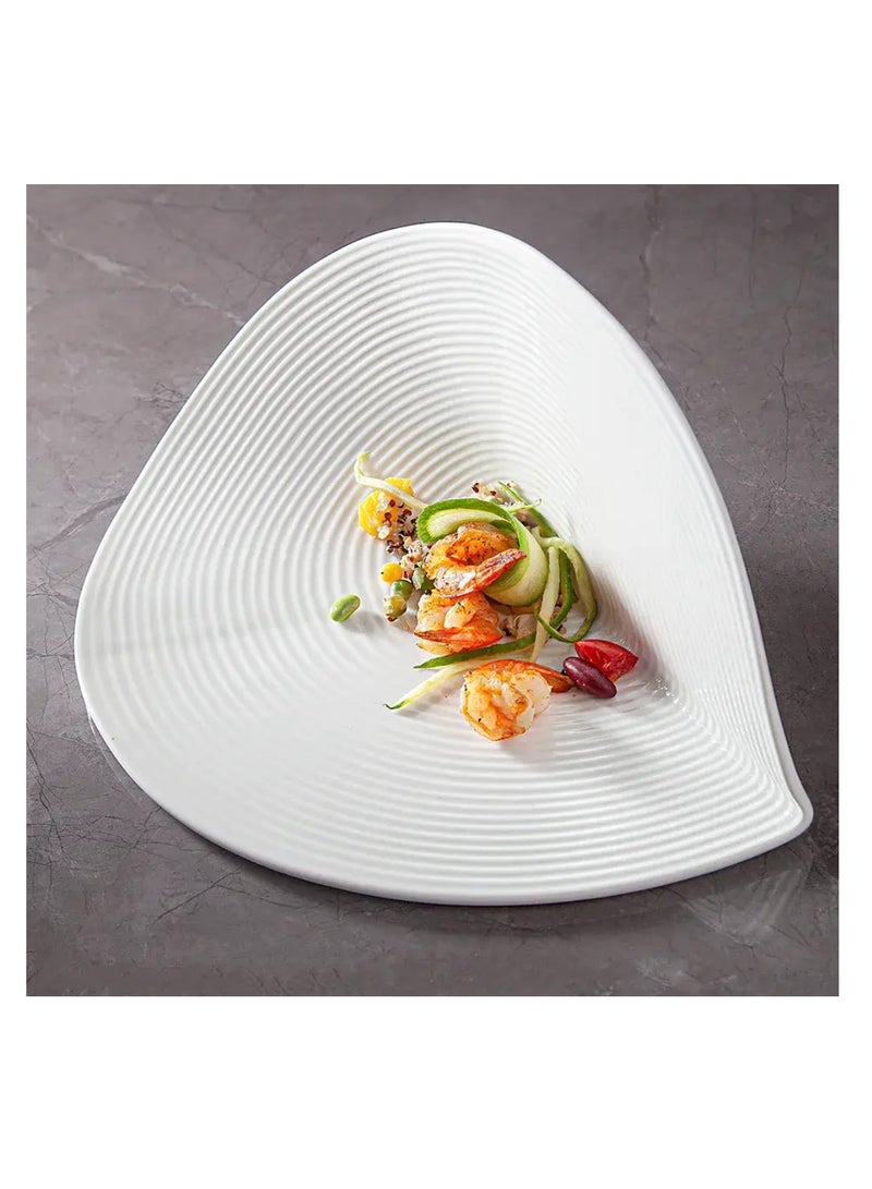 MAAC HOME MAAC Home  Folded Hemisphere Art Plate Elegant Durable and Classic design Perfect for Family Everyday Use, and Family Get- Together, Restaurant, Banquet and More - Image 1