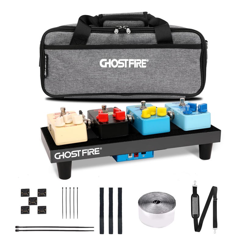 GHOSTFIRE Ghost Fire Guitar Pedal Board Aluminum Alloy 0.8lb Super light Effect Pedalboard13.7''x5.5'' with Carry Bag,SPL-01 - Image 1