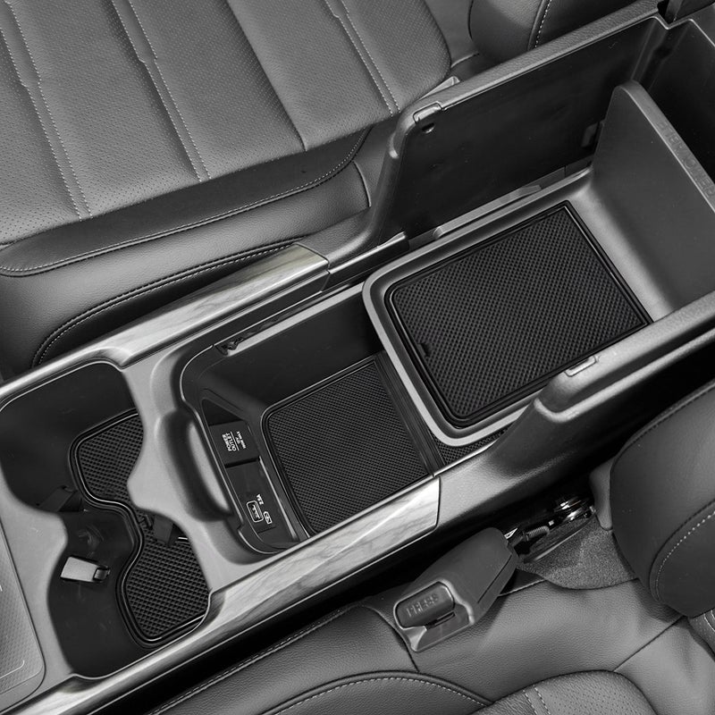SENSHINE for Honda CRV CRV Accessories 2020 2021 2022 Cup Holder Insert Center Console Liner Trim Door Packet Mats NonSlip Anti Dust Premium Custom Interior 20PC Set Black Trim