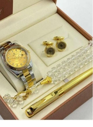 Rivoli Men's Watch Gift Set of 4 Pieces (Watch with Pen, Set of Buttons and Rosary) - pzsku/ZCC1D27972732D9946E1AZ/45/_/1679738007/ca263033-1788-4665-bc85-4243abc72191