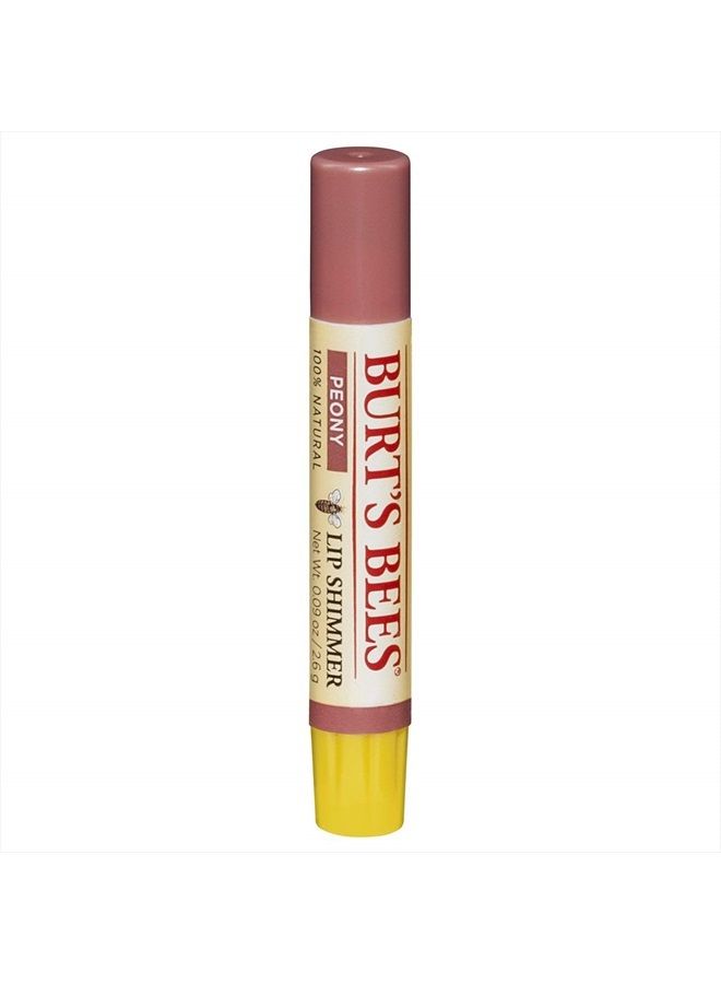 Burt's Bees Lip Balm, Moisturizing Lip Shimmer for Women, for All Day Hydration, with Vitamin E & Coconut Oil, 100% Natural, Peony, 0.09 Ounce - Image 2