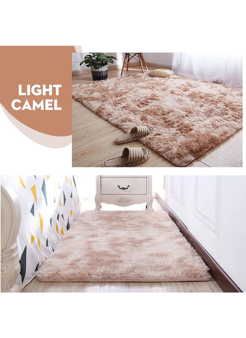 LIMOS Large Area Rugs Tie Dyed Fluffy Throw Ultra Soft Plush Fuzzy Non-Slip Carpets for Nursery and Living Room  - Image 2