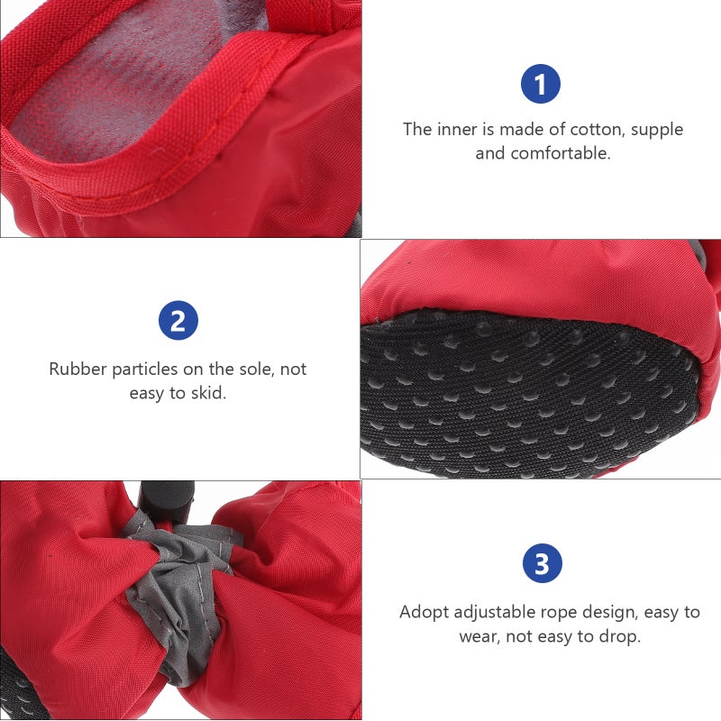 3 Sets of Pet Rainshoes Dog Boots Thickened Dog Rain Shoes Pet Supplies - Image 5