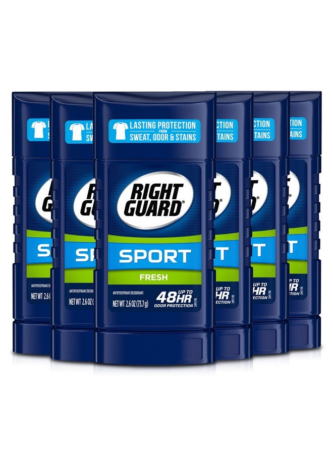 Right Guard Right Guard Sport Antiperspirant Up To 48HR, Fresh, 2.6 Oz (Pack of 6) - Image 1