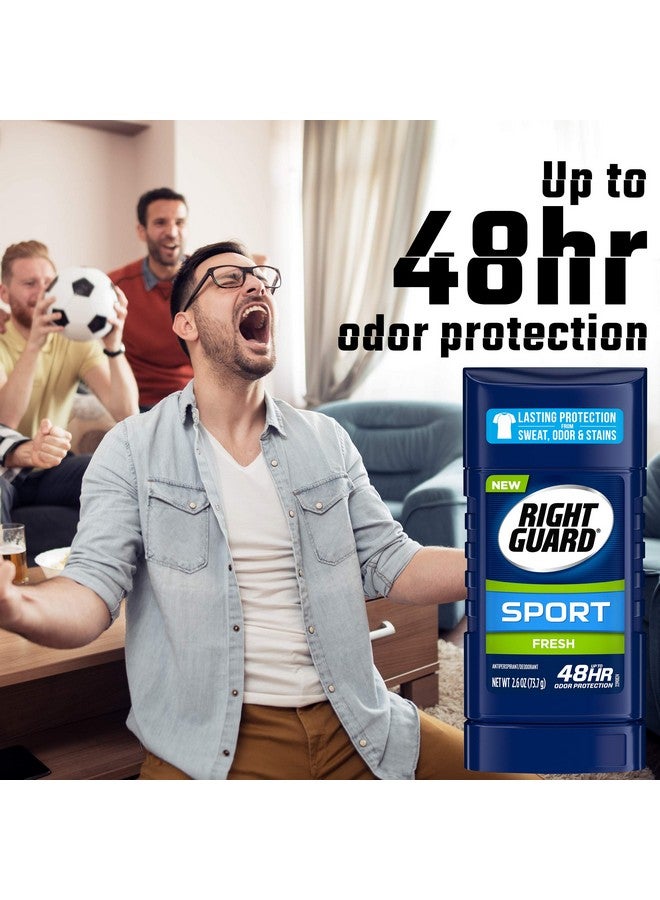 Right Guard Right Guard Sport Antiperspirant Up To 48HR, Fresh, 2.6 Oz (Pack of 6) - Image 2