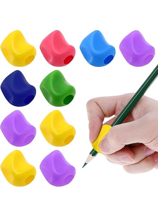 erorex - 10 Pcs Pencil Grips Soft Silicone Pencil Holders Handwriting Posture Correction Finger Grip For Kids Universal Handwriting Corrector Grip For Preschoolers Writing Aid Ergonomic Writing Aid - Image 1