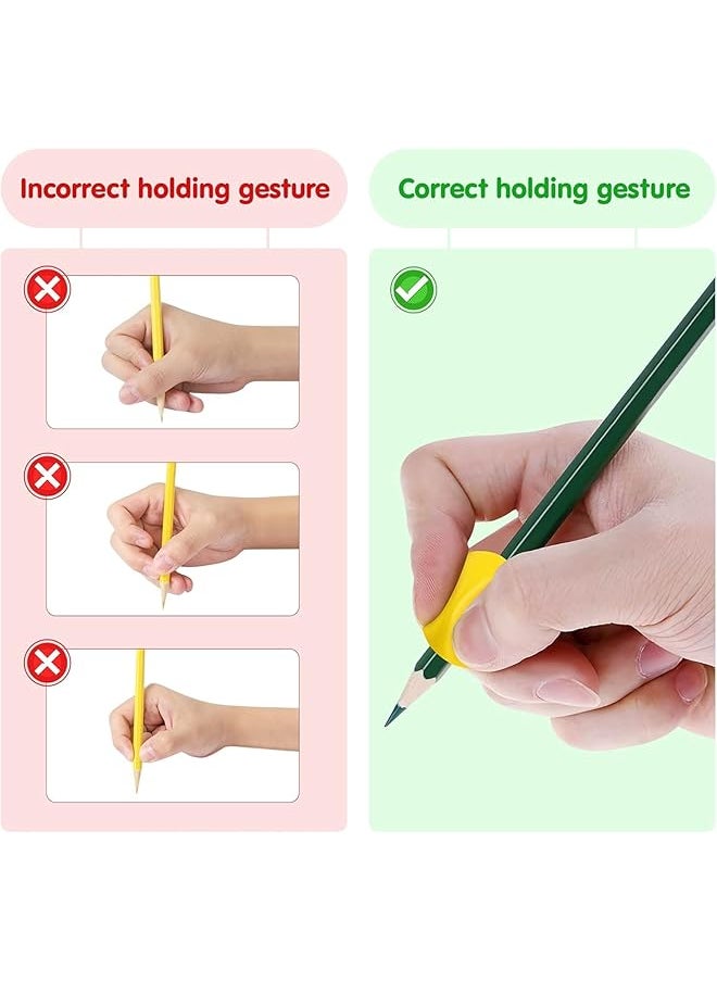 erorex - 10 Pcs Pencil Grips Soft Silicone Pencil Holders Handwriting Posture Correction Finger Grip For Kids Universal Handwriting Corrector Grip For Preschoolers Writing Aid Ergonomic Writing Aid - Image 1