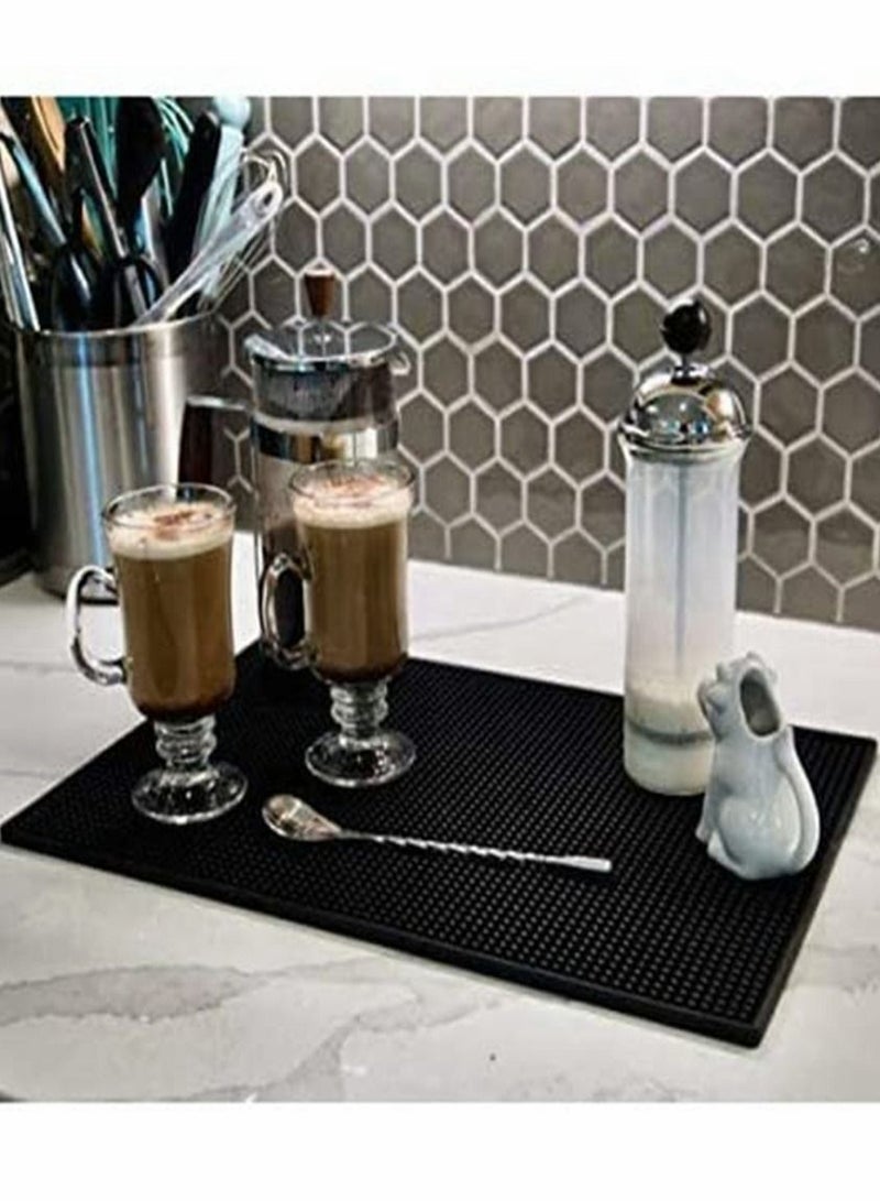 HomarKet 3Pcs Rubber Bar Service Spill Mat Coasters for Drinks Perfect for Prevent Furniture from Dirty Scratched in Home Kitchen Office Living Room Bar Use  - Image 4