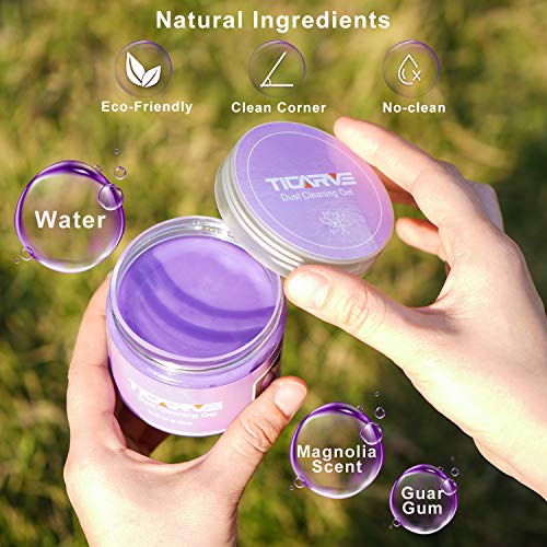 TICARVE Cleaning Gel for Car Detailing Car Vent Cleaner Cleaning Putty Gel Auto Car Interior Cleaner Dust Cleaning Mud for Cars and Keyboard Cleaner Cleaning Slime Purple - Image 3