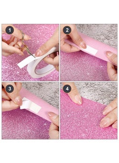 Tatuo Carpet Runner Runway Rug 55 Gsm Thickness With Carpet Tape For Prom Wedding Christmas Party Outdoor Indoor Hallway Rug(Glitter Pink,2.46 X 16.4 Feet)  - Image 3
