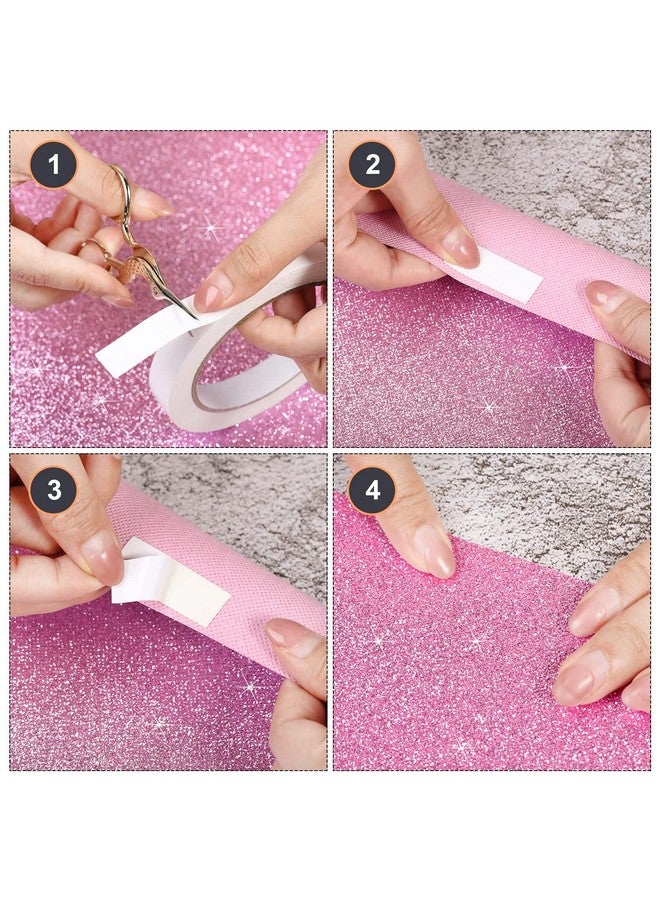 Tatuo Carpet Runner Runway Rug 55 Gsm Thickness With Carpet Tape For Prom Wedding Christmas Party Outdoor Indoor Hallway Rug(Glitter Pink,2.46 X 16.4 Feet) - Image 3