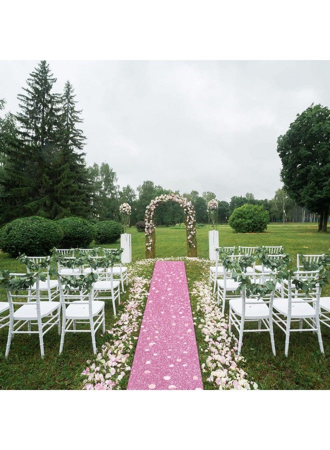 Tatuo Carpet Runner Runway Rug 55 Gsm Thickness With Carpet Tape For Prom Wedding Christmas Party Outdoor Indoor Hallway Rug(Glitter Pink,2.46 X 16.4 Feet) - Image 5