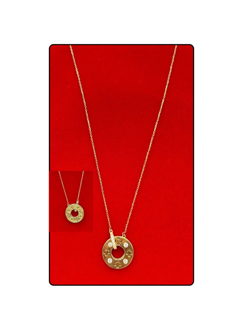Armaaj "Love in Verona "Diamond Circle Pendant Necklace - Image 1