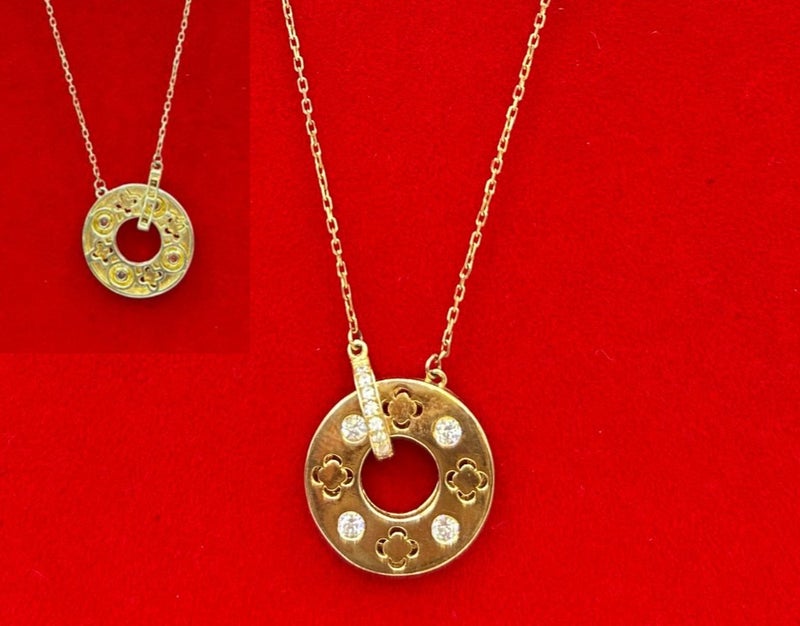 Armaaj "Love in Verona "Diamond Circle Pendant Necklace - Image 2