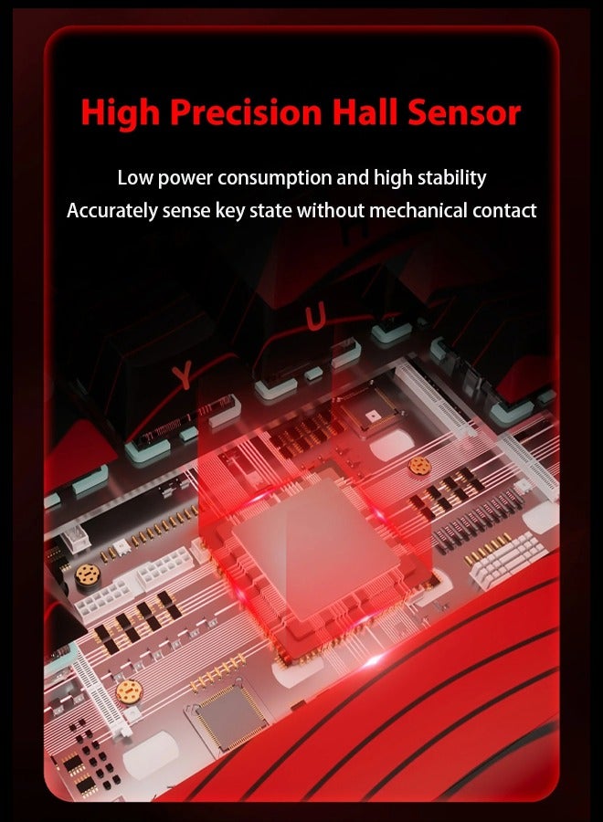 MADLIONS Mad68 HE RGB Gaming Keyboard 8000HZ 0.01mm Magnetic Switches FPS  Mechanical Keyboard Hot Swap Magnetic Switches Quick Trigger Birthday Holiday Gift (White Contour Side Engraving) - Image 4