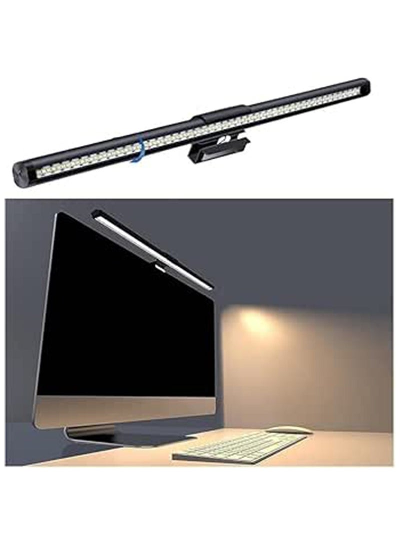 NNEWVANTE Monitor Light Bar, RGB Monitor Light Screen Light Bar, Dual Light USB Powered Monitor Lamp, LED Computer Light, No Glare, Touch Control, 3-Color Mode, PC Desk Lamps for Home Office  - Image 1