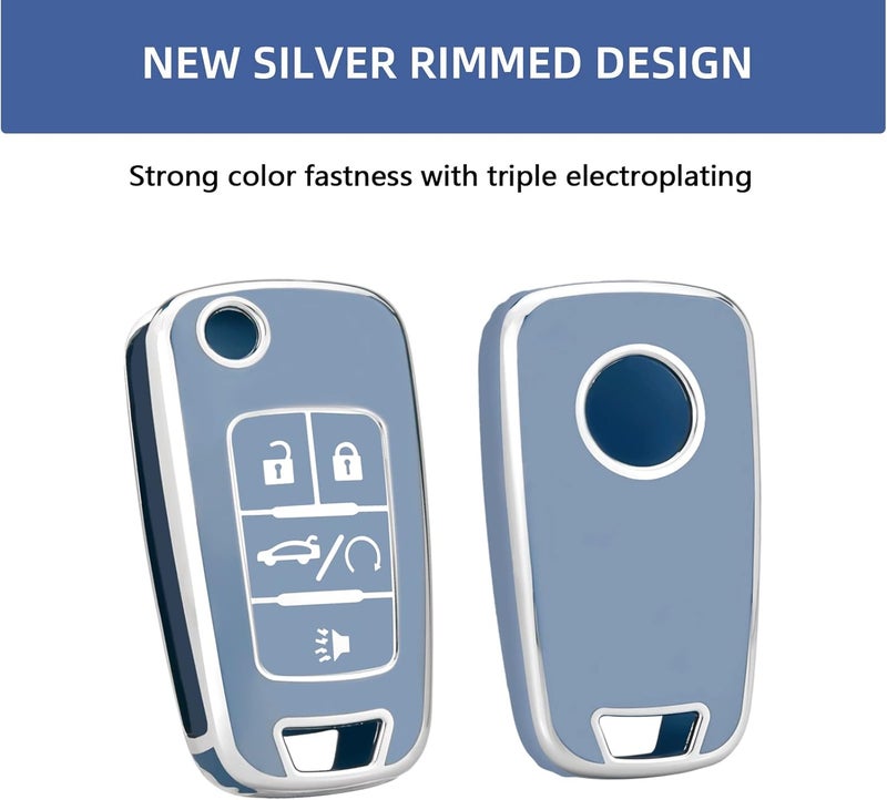 OFFCURVE Blue TPU Key Fob Cover for Chevy - Image 4