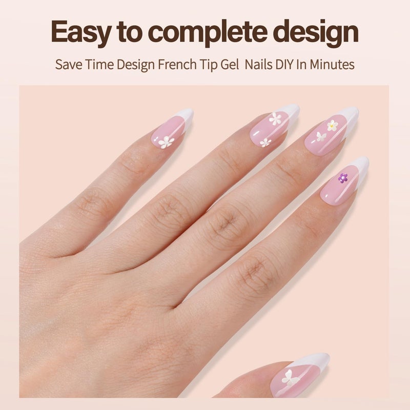 Vansiho French Gel Nail Tips, 150Pcs Medium Almond Gel Nail Tips, Pink Soft French Tips Press on Nails, Fake Nails for Nail Art DIY 15 Sizes - Image 3