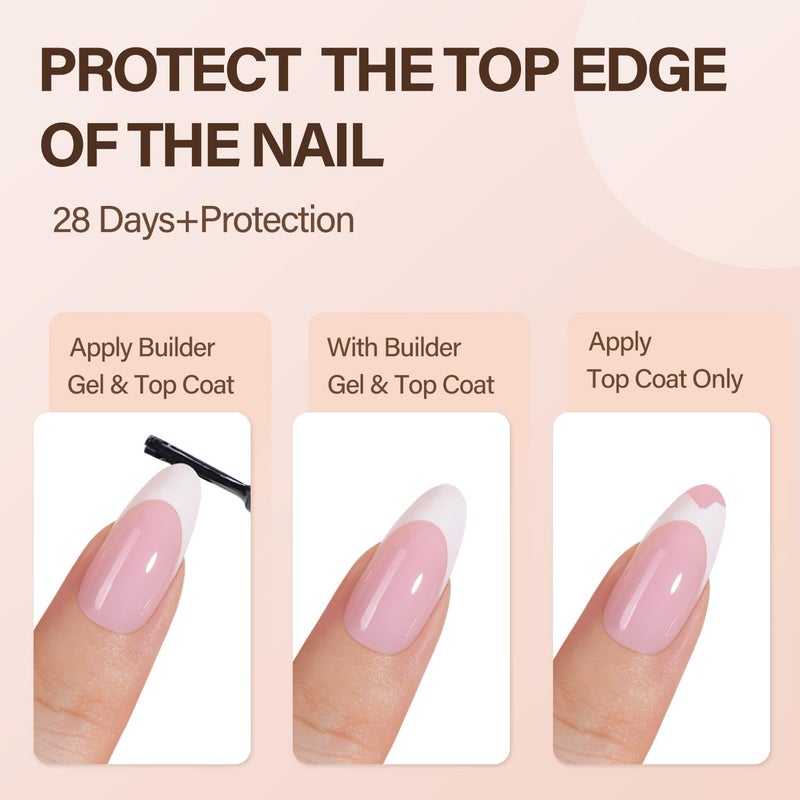 Vansiho French Gel Nail Tips, 150Pcs Medium Almond Gel Nail Tips, Pink Soft French Tips Press on Nails, Fake Nails for Nail Art DIY 15 Sizes - Image 5