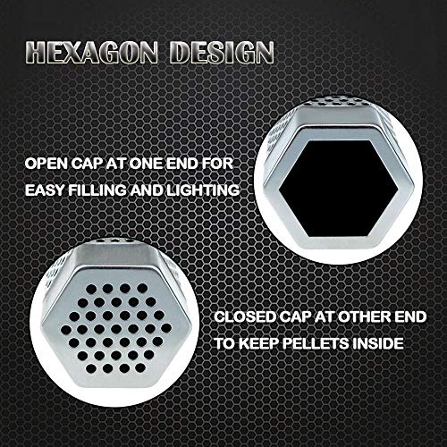 Kampfit Pellet Smoker Tube 6 Inches - Stainless Steel Perforated Wood Pellet Tube Smoker - for All Electric, Gas, Charcoal Grill or Smoker, Hot or Cold Smoking - Image 2