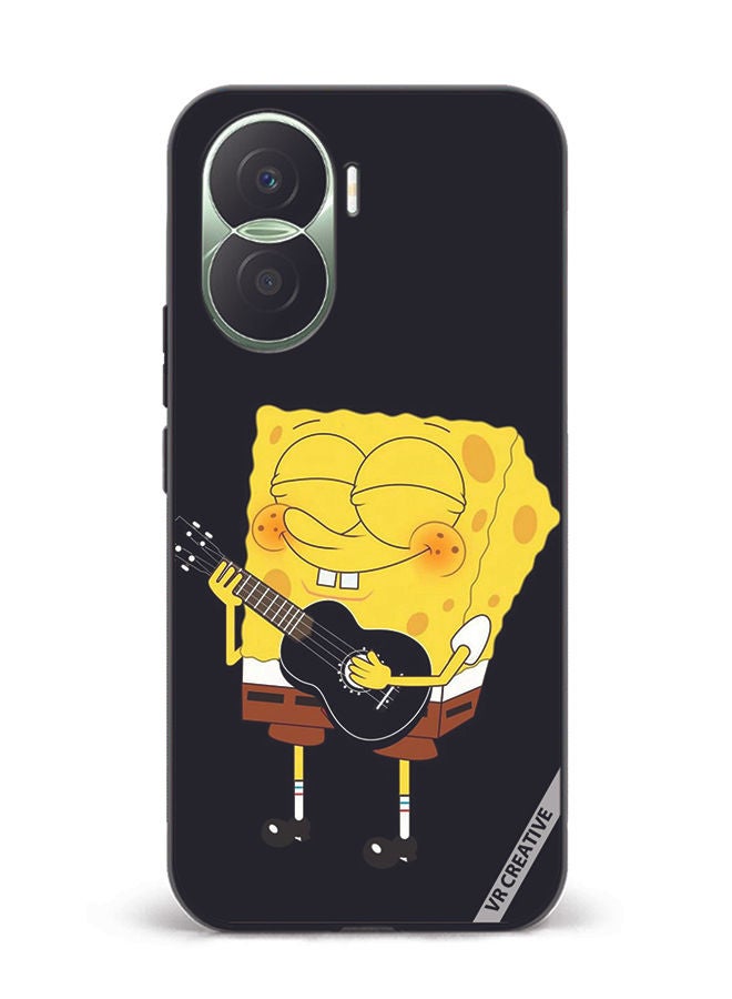 VR CREATIVE Protective Case Cover For Honor Play7T Pro Spongebob With Guitar Design Multicolour - Image 1