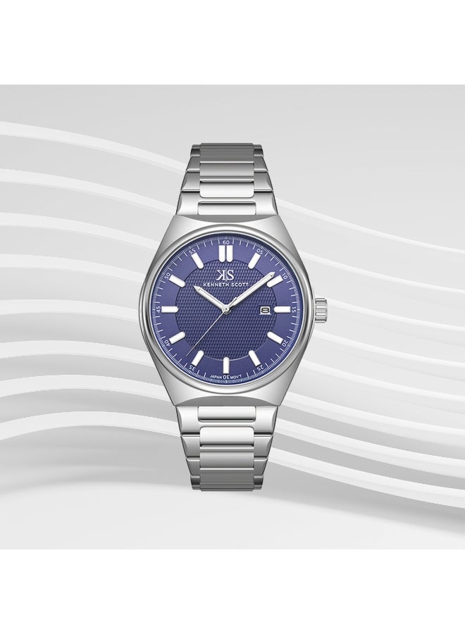 كينيث سكوت ساعة يد رجالية من الستانلس ستيل بعقارب - -  مم - Image 4