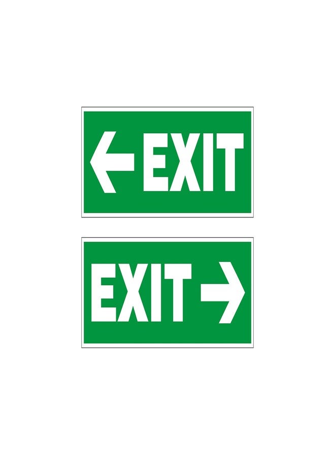 NS INVENTIVENESS - Exit Sign Board Eco Vinyl Sticker 6 Inch X 2 Inch - Image 1