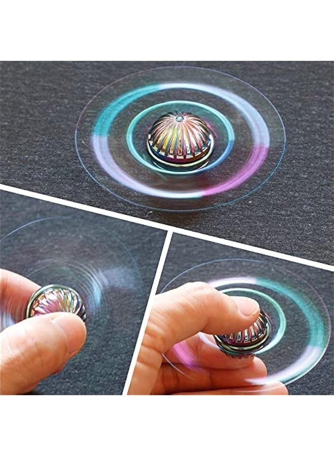Hand Fidget Spinner Toy for Kids Adults, Rainbow Metal Sensory Ball Orb Toy for Boys Gilrs, Gift for Anxiety Stress Relief, Quiet Desk Toys Decoration for School Home Office  - Image 2