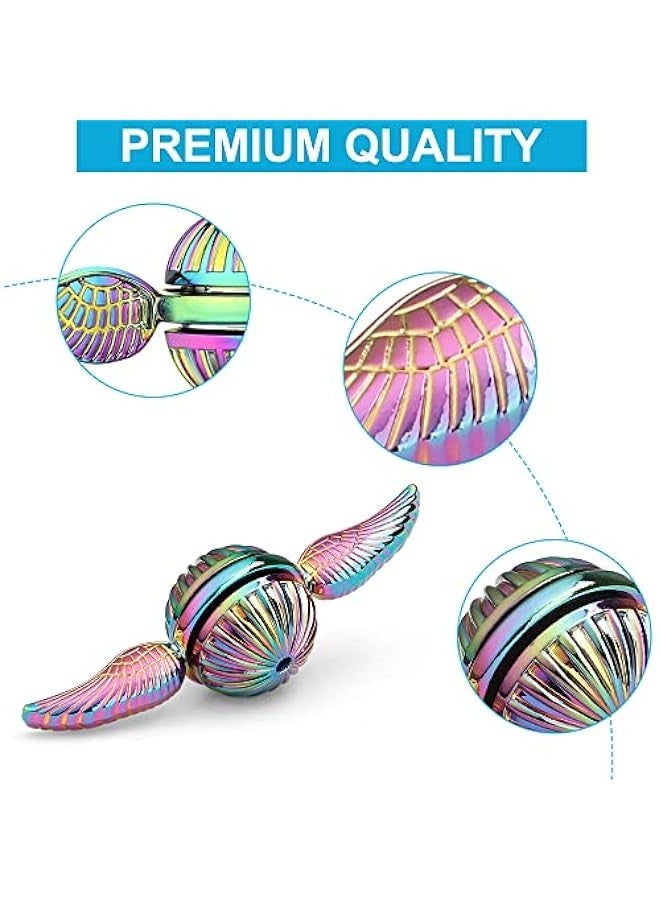 Hand Fidget Spinner Toy for Kids Adults, Rainbow Metal Sensory Ball Orb Toy for Boys Gilrs, Gift for Anxiety Stress Relief, Quiet Desk Toys Decoration for School Home Office  - Image 3