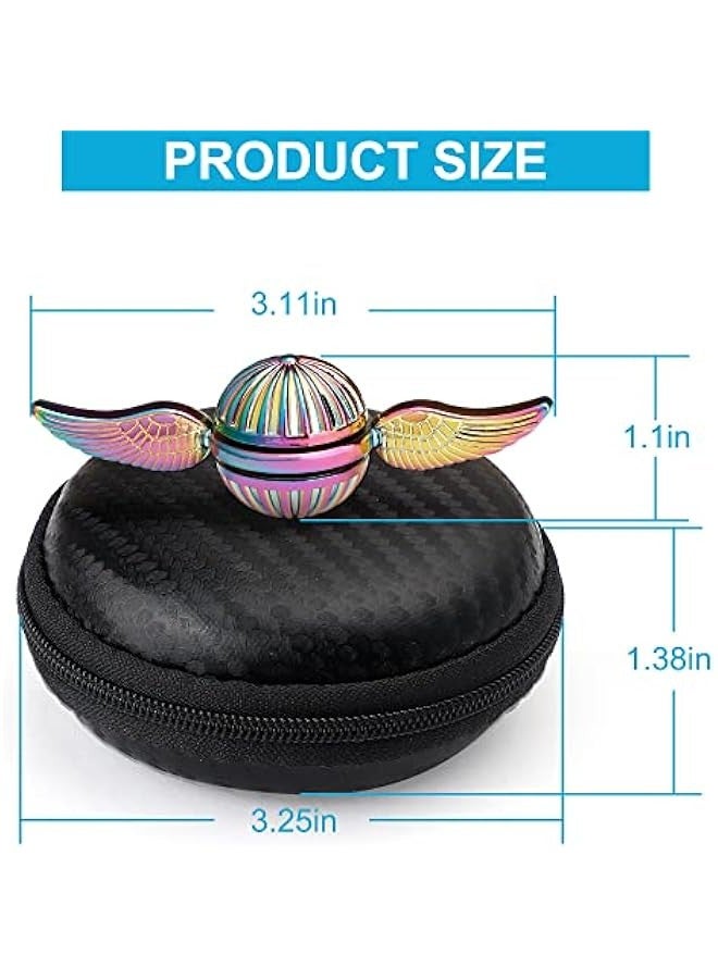 Hand Fidget Spinner Toy for Kids Adults, Rainbow Metal Sensory Ball Orb Toy for Boys Gilrs, Gift for Anxiety Stress Relief, Quiet Desk Toys Decoration for School Home Office  - Image 4