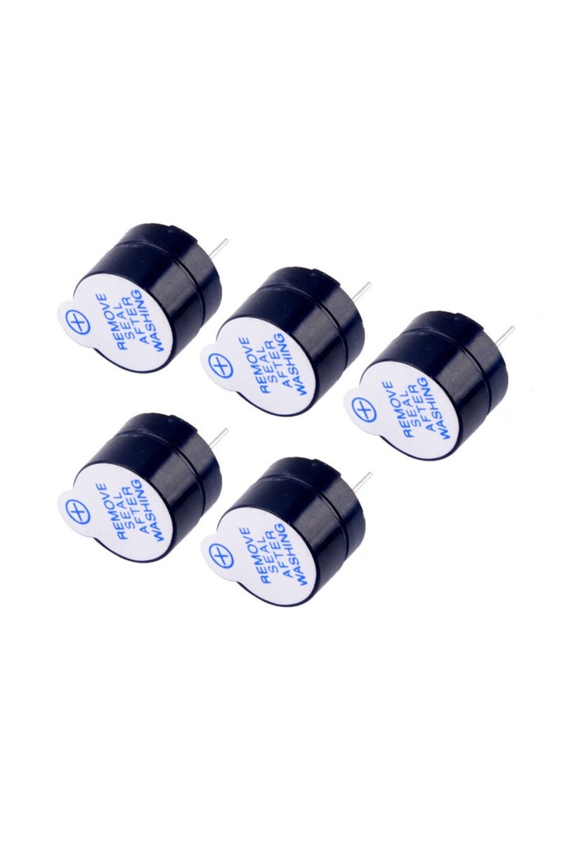 5-Pieces Buzzer 5VDC, Long Continuous Beep Tone 12*9.5mm Mini Active Buzzer - Image 1