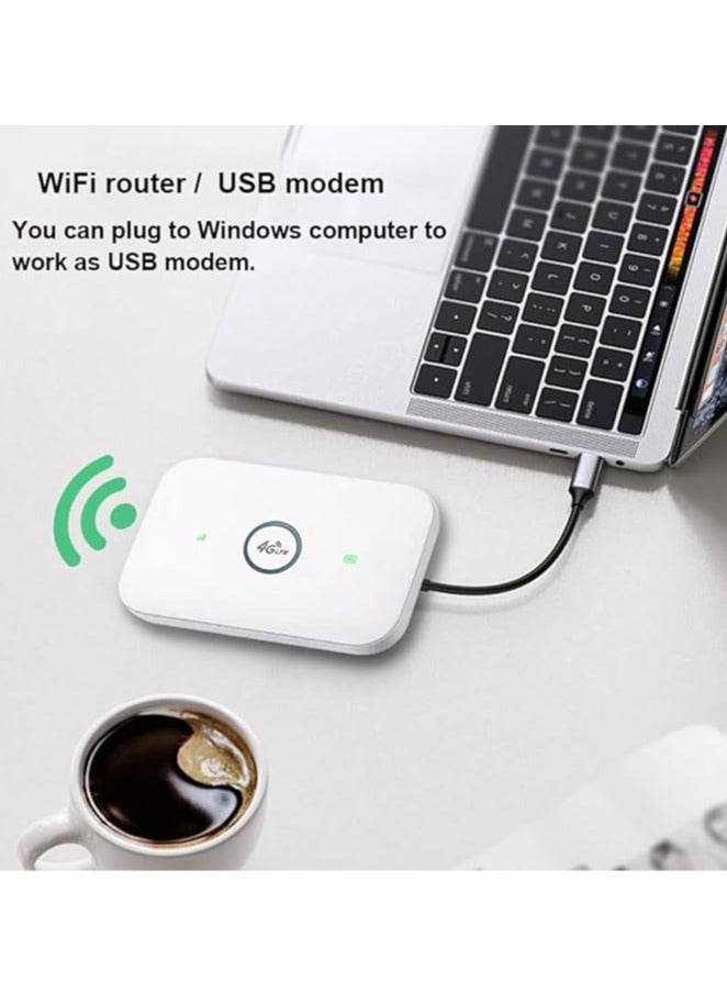 general 4G Router Wireless Wifi White WIFI Router ABS WIFI Router Modem SIM Card Router Mifi Pocket Hotspot 8 Wifi User Portable Wifi Router - Image 4