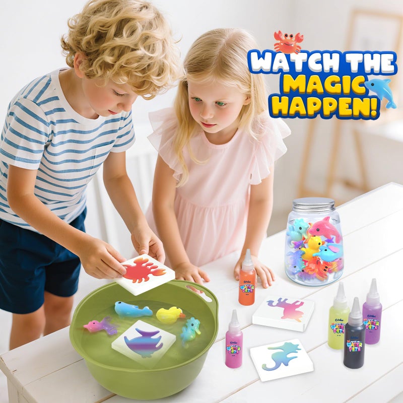 Coodoo Magic Water Elf Toy Craft Kits for Kids, DIY Your Own Aqua Fairy Water Pets & Squishy Maker Toys with 10 Magic Gels and 8 Molds, Art Supplies Arts and Crafts for Kids Boys and Girls Ages 4-8 6-8 - Image 5