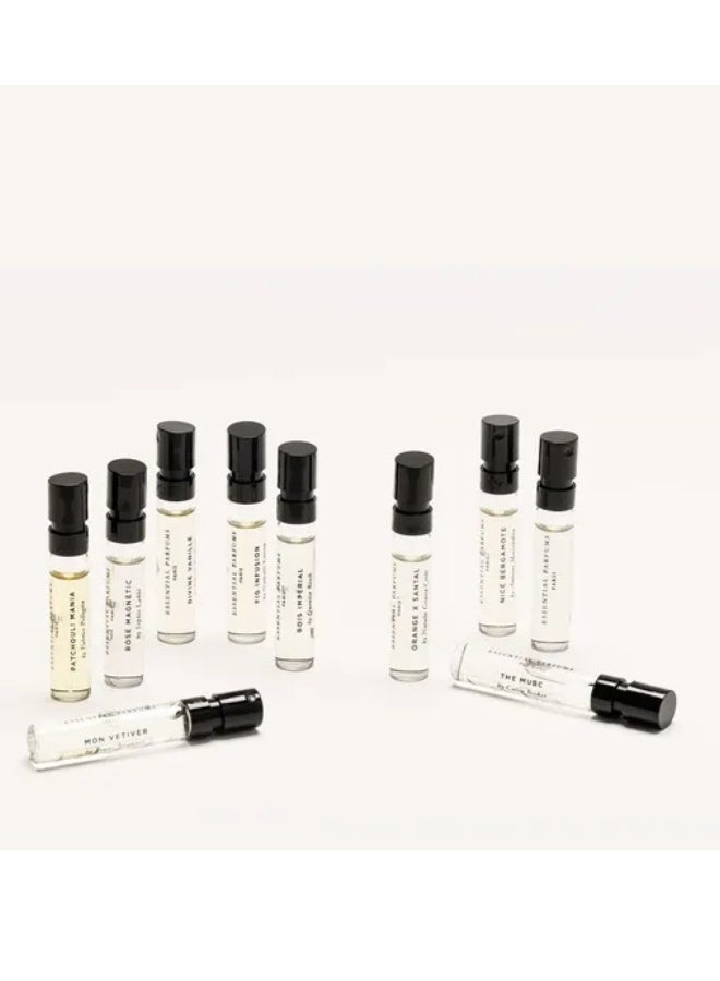 Essential Parfums مجموعة الاكتشاف – 10 × 2 مل عينات من عطر أو دو بارفان (للجنسين) - Image 3