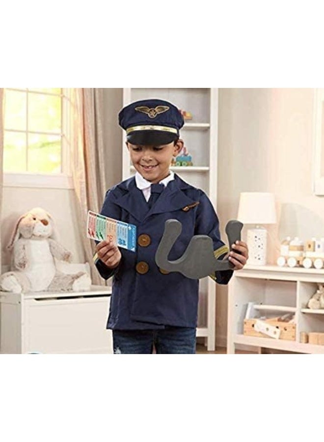 Baby Kids Pilot Costume for Kids Boys, Pretend Dress up Role Play Set 3-8 Years - Image 3