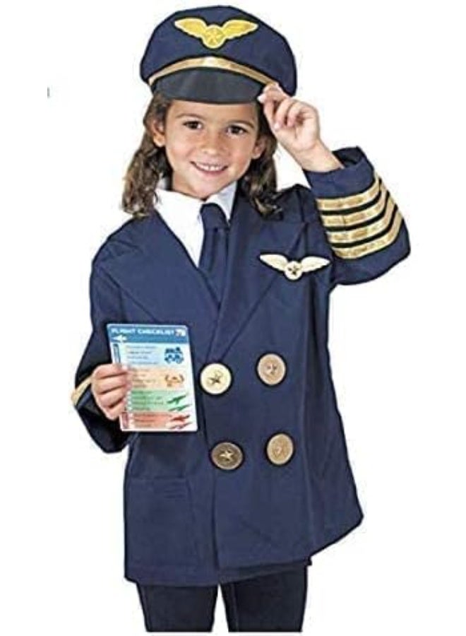 Baby Kids Pilot Costume for Kids Boys, Pretend Dress up Role Play Set 3-8 Years - Image 2